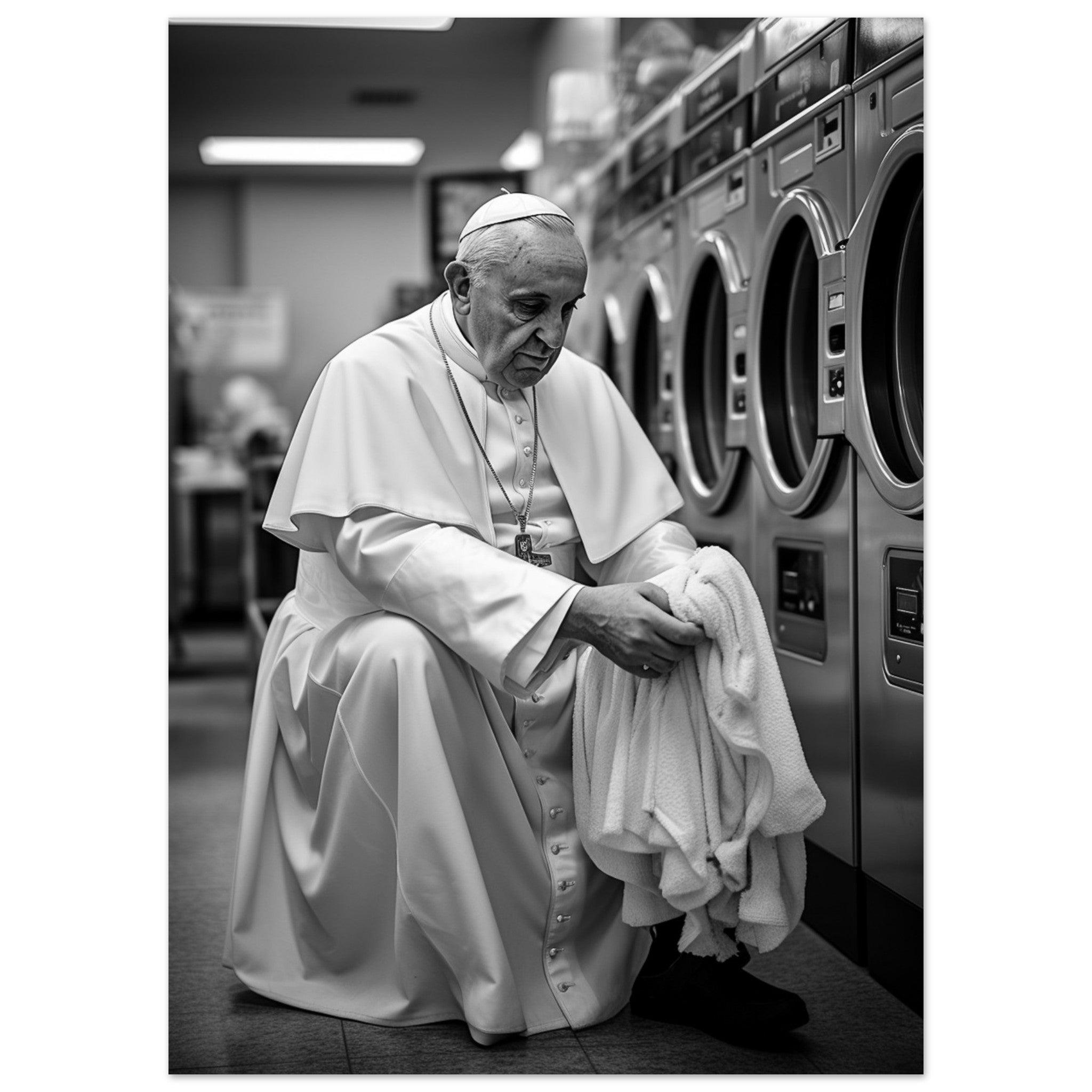 Laundry Day Pope Franziskus - Printree.ch AI, Andri Hofmann, Poster, Raumfahrt