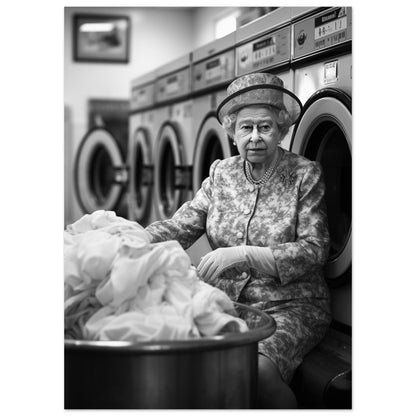 Laundry Day Queen Elizabeth II - Printree.ch AI, Andri Hofmann, Poster, Raumfahrt