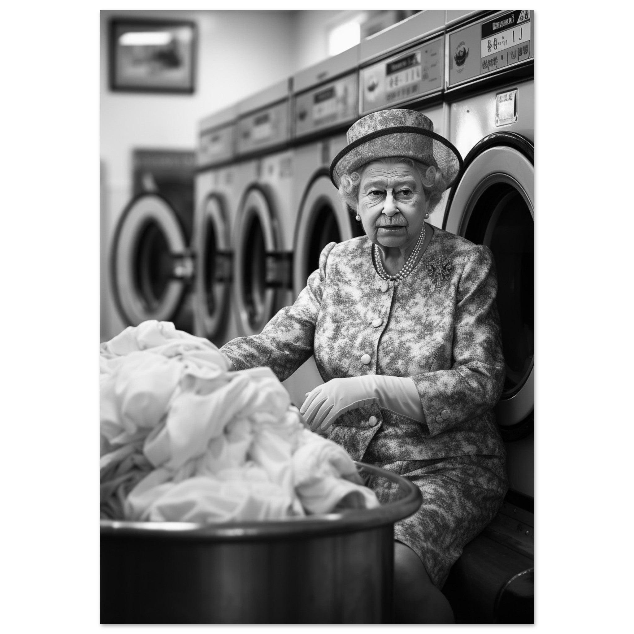 Laundry Day Queen Elizabeth II - Printree.ch AI, Andri Hofmann, Poster, Raumfahrt