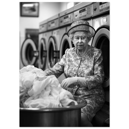 Laundry Day Queen Elizabeth II - Printree.ch AI, Andri Hofmann, Poster, Raumfahrt