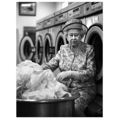 Laundry Day Queen Elizabeth II - Printree.ch AI, Andri Hofmann, Poster, Raumfahrt