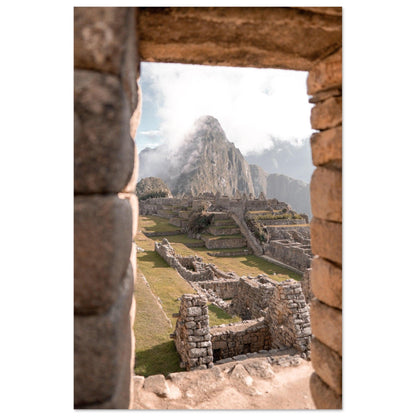 Machu Picchu Poster - Printree.ch Anden, Archäologie, Berglandschaft, Foto, Fotografie, Inka, Kultur, Machu Picchu, Peru, Reisen, Ruinen, Sehenswürdigkeit, unsplash, Wanderung, Weltwunder