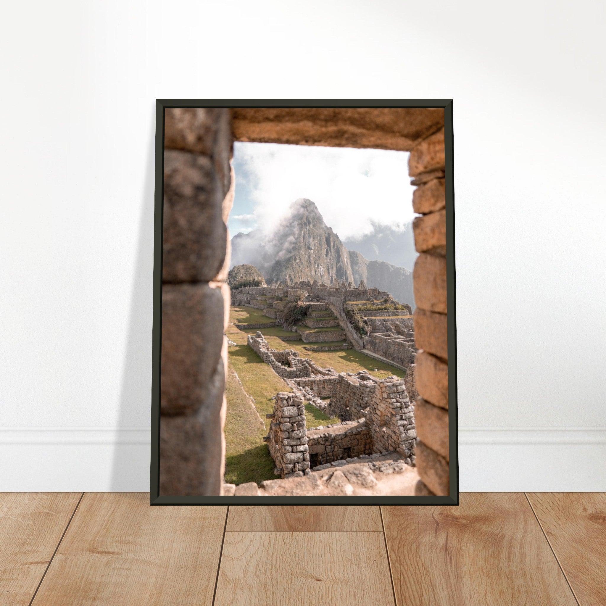 Machu Picchu Poster - Printree.ch Anden, Archäologie, Berglandschaft, Foto, Fotografie, Inka, Kultur, Machu Picchu, Peru, Reisen, Ruinen, Sehenswürdigkeit, unsplash, Wanderung, Weltwunder