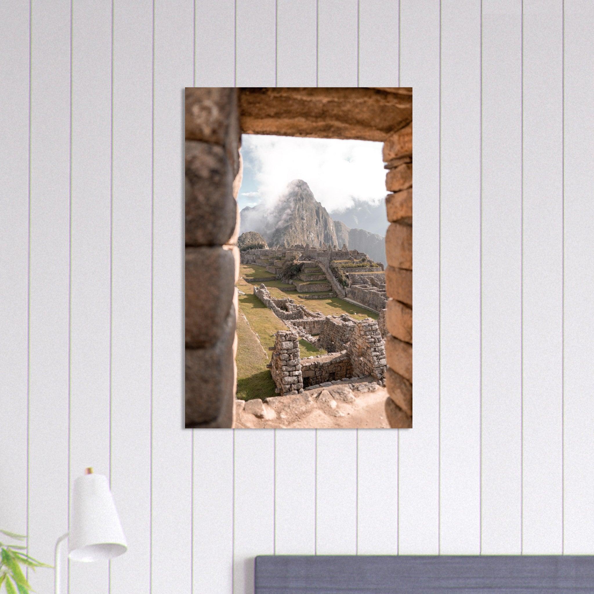 Machu Picchu Poster - Printree.ch Anden, Archäologie, Berglandschaft, Foto, Fotografie, Inka, Kultur, Machu Picchu, Peru, Reisen, Ruinen, Sehenswürdigkeit, unsplash, Wanderung, Weltwunder