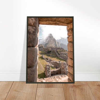 Machu Picchu Poster - Printree.ch Anden, Archäologie, Berglandschaft, Foto, Fotografie, Inka, Kultur, Machu Picchu, Peru, Reisen, Ruinen, Sehenswürdigkeit, unsplash, Wanderung, Weltwunder