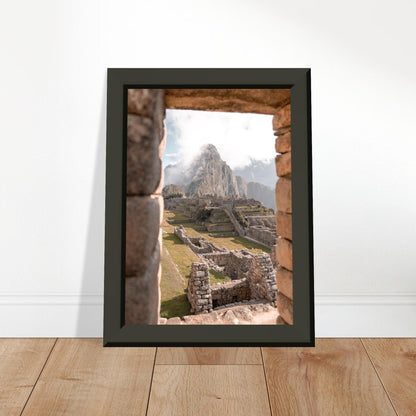 Machu Picchu Poster - Printree.ch Anden, Archäologie, Berglandschaft, Foto, Fotografie, Inka, Kultur, Machu Picchu, Peru, Reisen, Ruinen, Sehenswürdigkeit, unsplash, Wanderung, Weltwunder