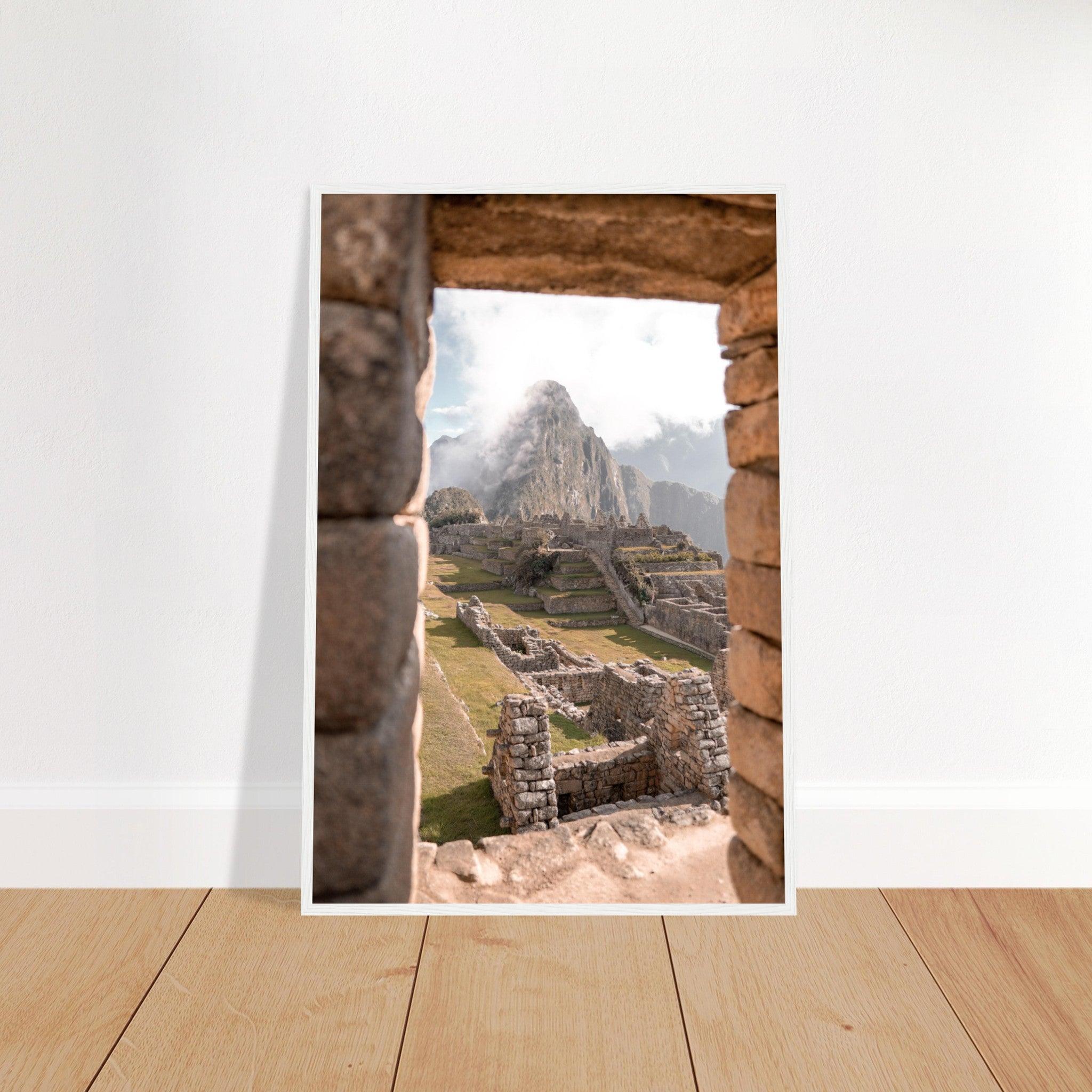 Machu Picchu Poster - Printree.ch Anden, Archäologie, Berglandschaft, Foto, Fotografie, Inka, Kultur, Machu Picchu, Peru, Reisen, Ruinen, Sehenswürdigkeit, unsplash, Wanderung, Weltwunder