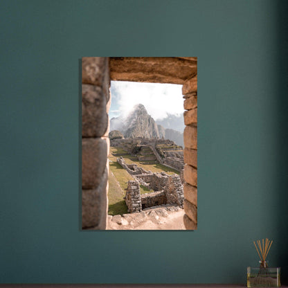 Machu Picchu Poster - Printree.ch Anden, Archäologie, Berglandschaft, Foto, Fotografie, Inka, Kultur, Machu Picchu, Peru, Reisen, Ruinen, Sehenswürdigkeit, unsplash, Wanderung, Weltwunder