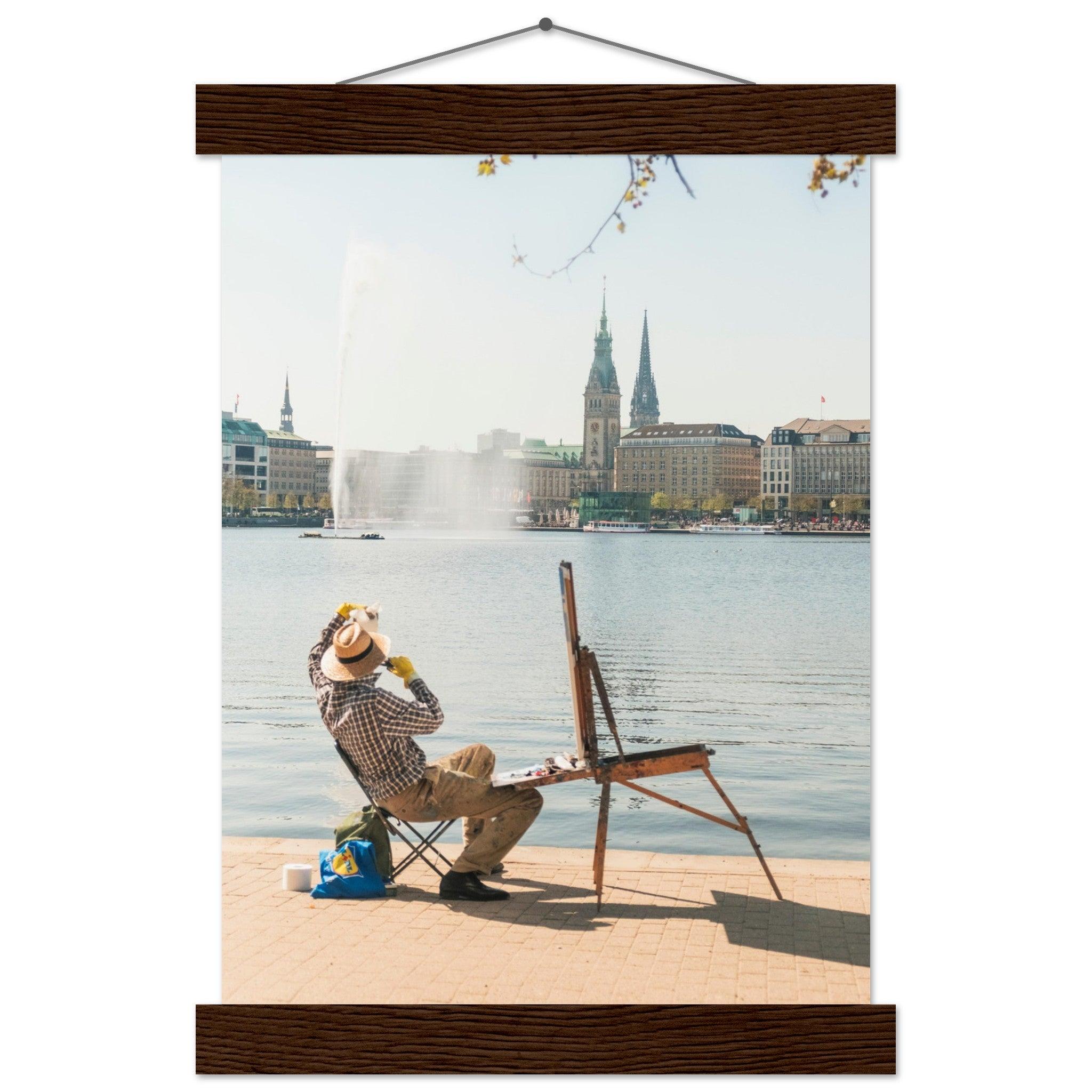 Maler an der Alster in Hamburg - Printree.ch Alster, Deutschland, Foto, Fotografie, Freiluftmalerei, Hamburg, kreative Kunst, Kunst, Künstler, Landschaftsmalerei, Maler, Malerei, Natur, Reisen, Stadtbild, unsplash