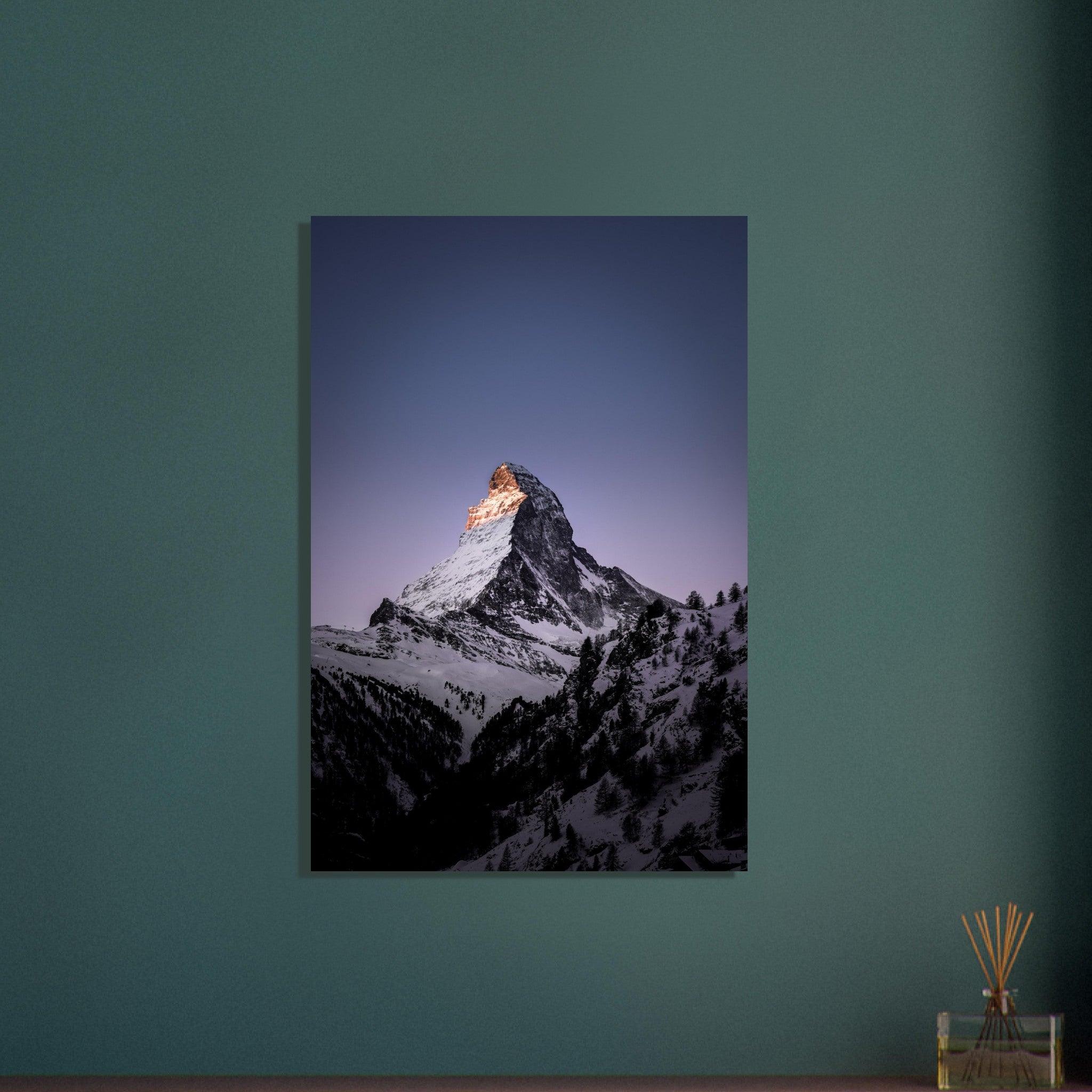 Matterhorn-Foto-Poster - Printree.ch Alpen, Berge, Berglandschaft, Foto, Fotografie, Gipfel, Matterhorn, Natur, Panorama, Schnee, Schweiz, unsplash, Winterlandschaft