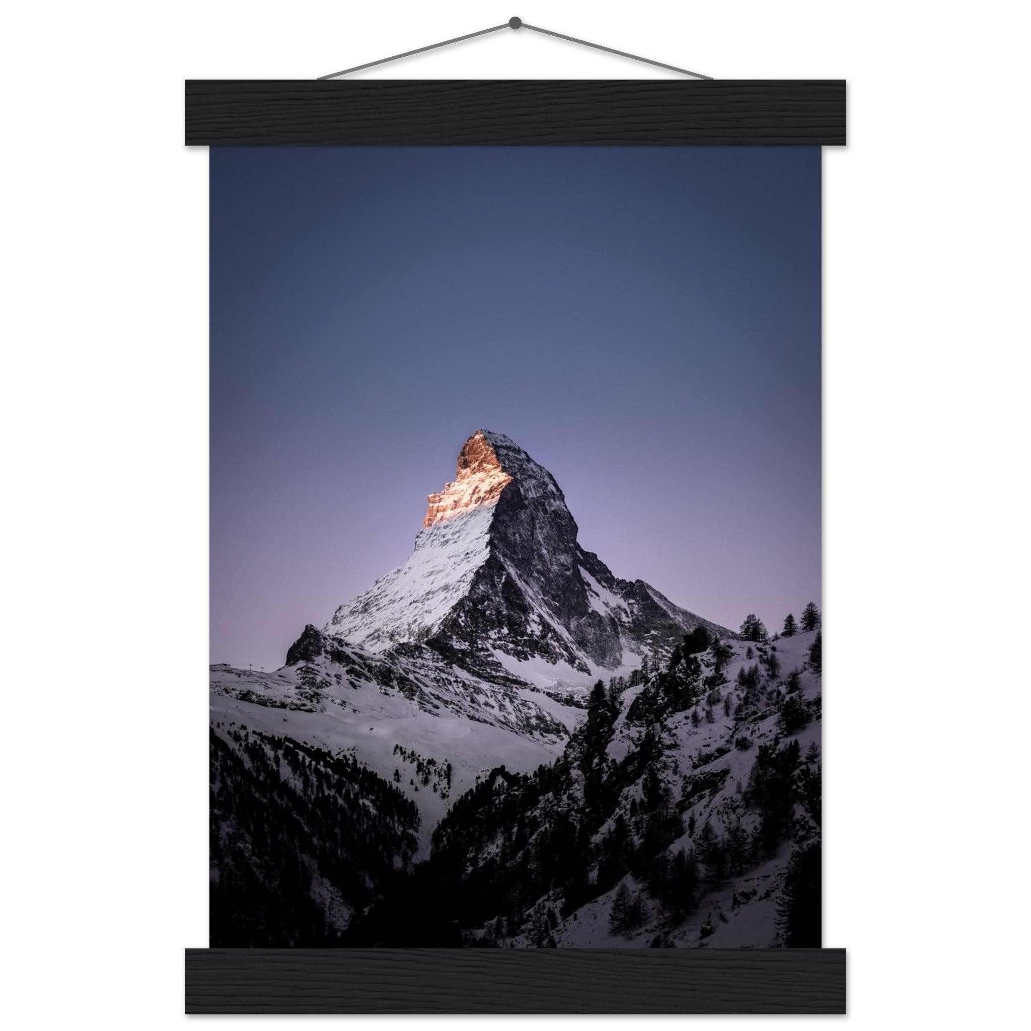 Matterhorn-Foto-Poster - Printree.ch Alpen, Berge, Berglandschaft, Foto, Fotografie, Gipfel, Matterhorn, Natur, Panorama, Schnee, Schweiz, unsplash, Winterlandschaft