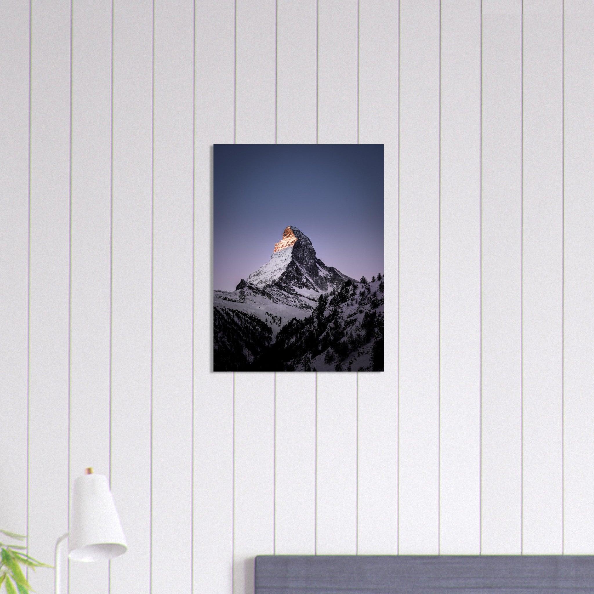 Matterhorn-Foto-Poster - Printree.ch Alpen, Berge, Berglandschaft, Foto, Fotografie, Gipfel, Matterhorn, Natur, Panorama, Schnee, Schweiz, unsplash, Winterlandschaft