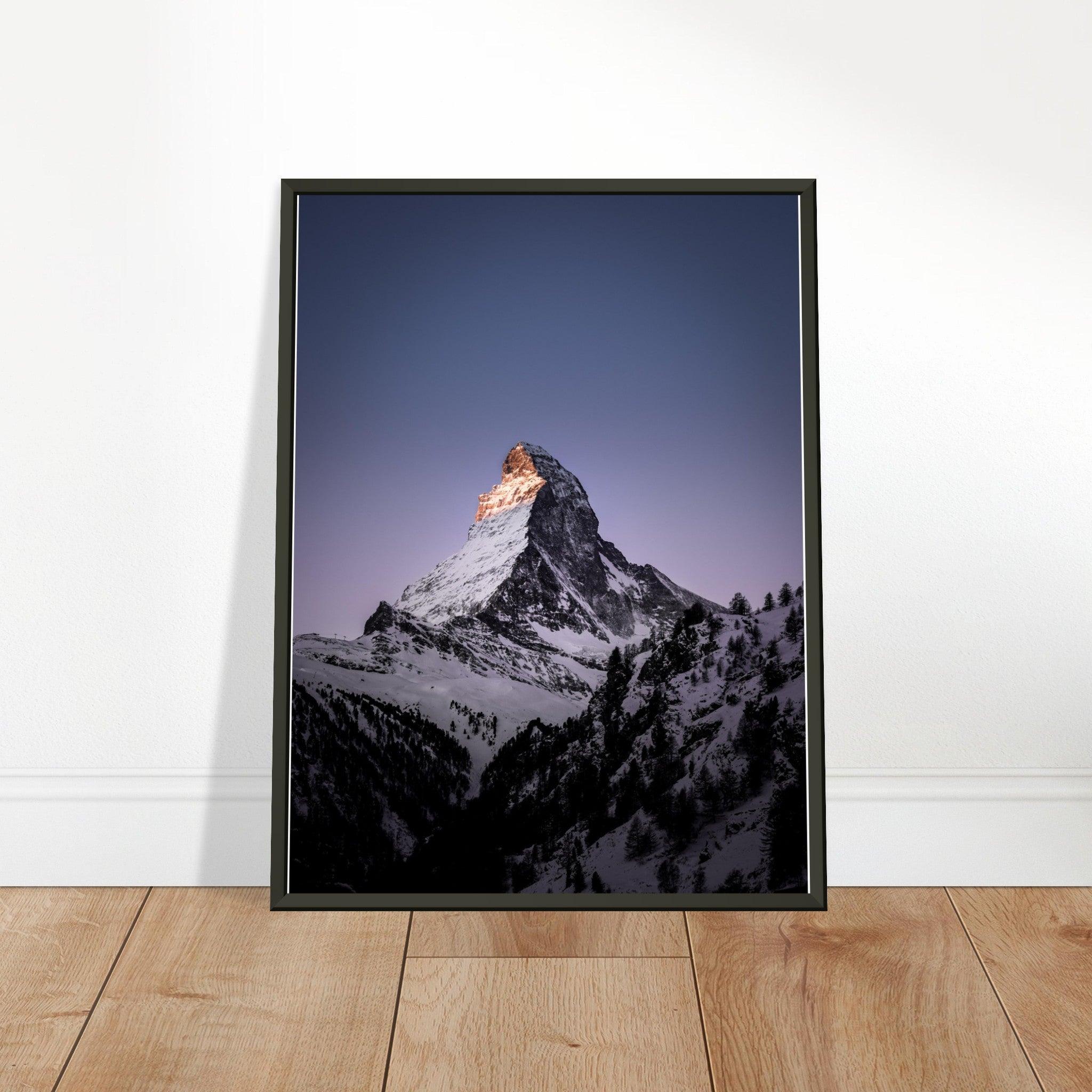 Matterhorn-Foto-Poster - Printree.ch Alpen, Berge, Berglandschaft, Foto, Fotografie, Gipfel, Matterhorn, Natur, Panorama, Schnee, Schweiz, unsplash, Winterlandschaft