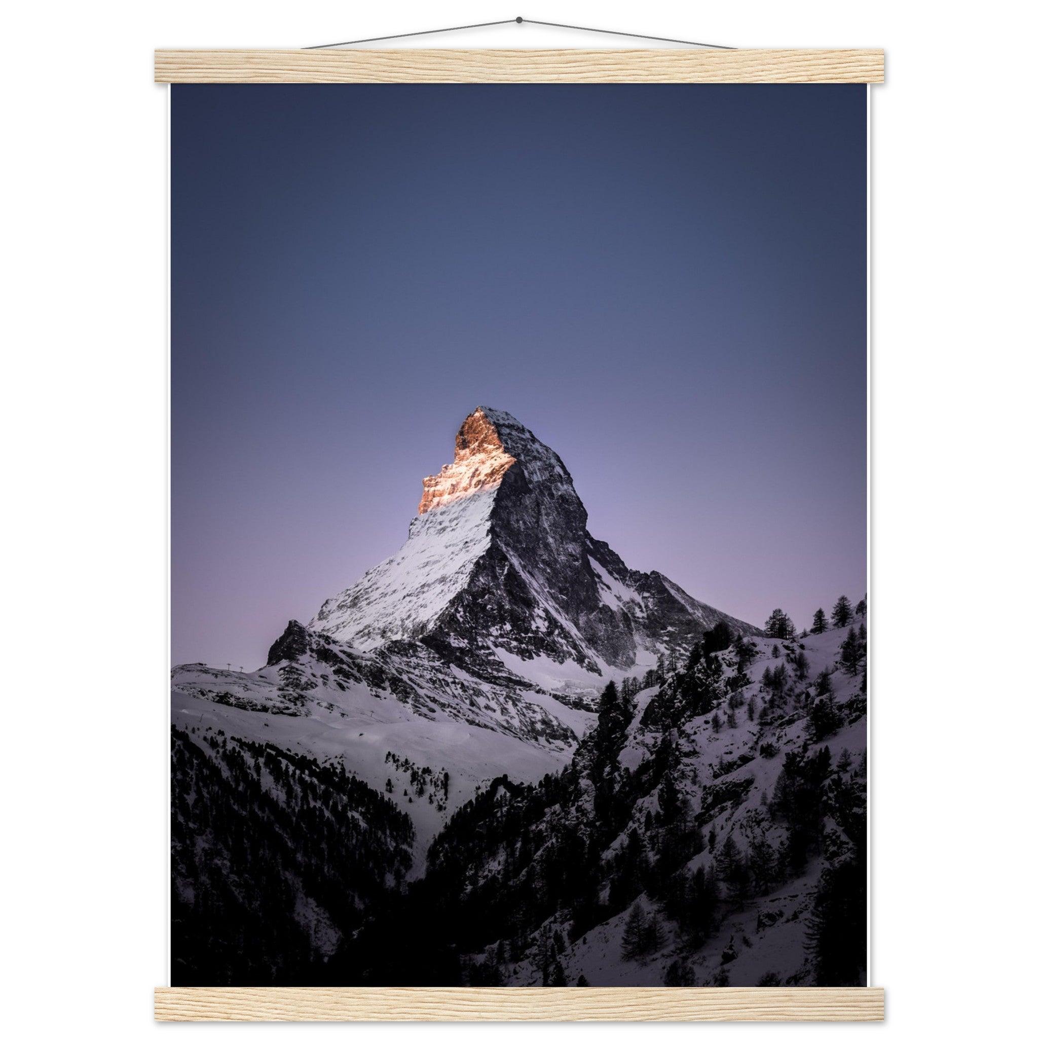 Matterhorn-Foto-Poster - Printree.ch Alpen, Berge, Berglandschaft, Foto, Fotografie, Gipfel, Matterhorn, Natur, Panorama, Schnee, Schweiz, unsplash, Winterlandschaft