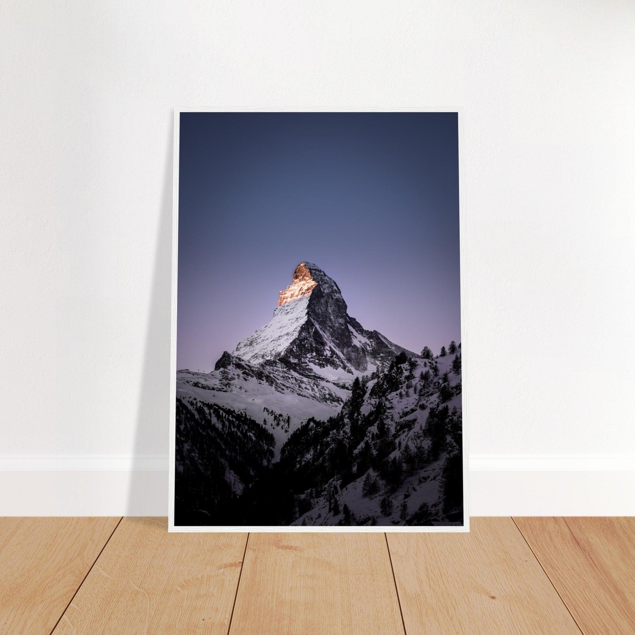 Matterhorn-Foto-Poster - Printree.ch Alpen, Berge, Berglandschaft, Foto, Fotografie, Gipfel, Matterhorn, Natur, Panorama, Schnee, Schweiz, unsplash, Winterlandschaft