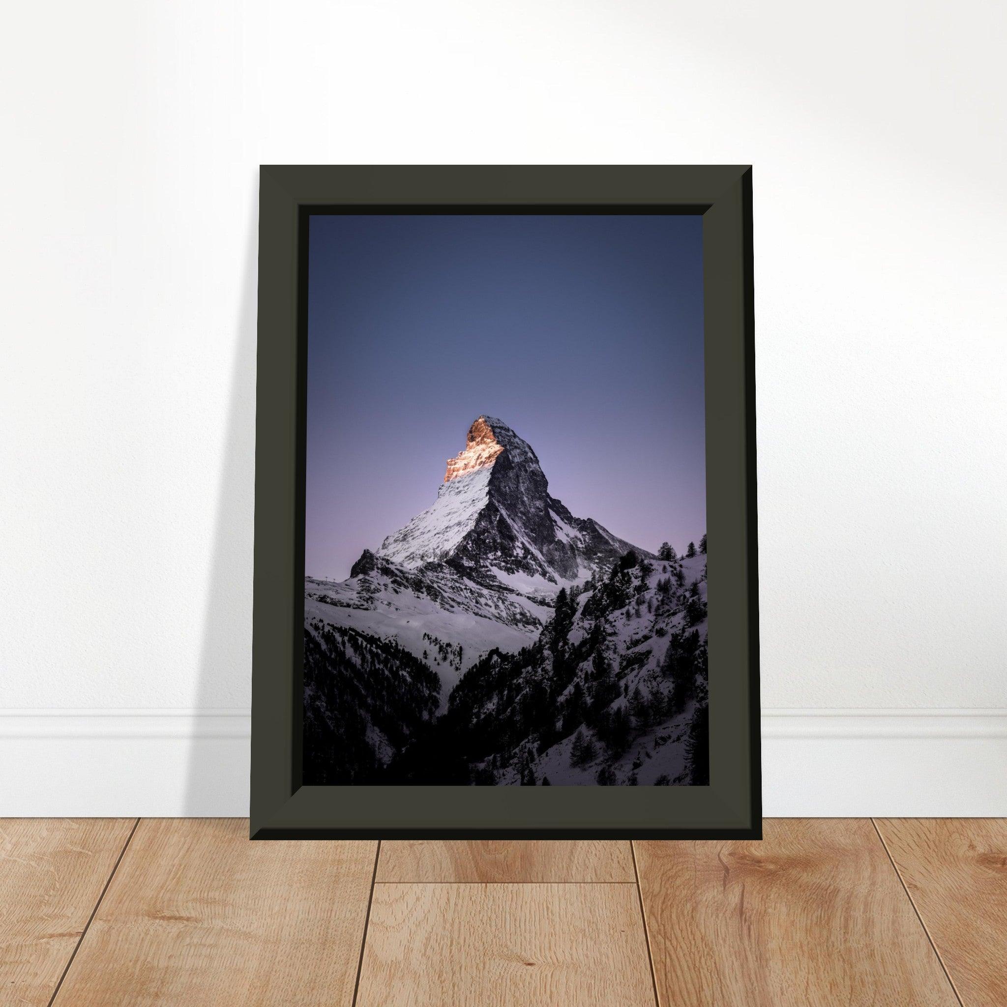 Matterhorn-Foto-Poster - Printree.ch Alpen, Berge, Berglandschaft, Foto, Fotografie, Gipfel, Matterhorn, Natur, Panorama, Schnee, Schweiz, unsplash, Winterlandschaft