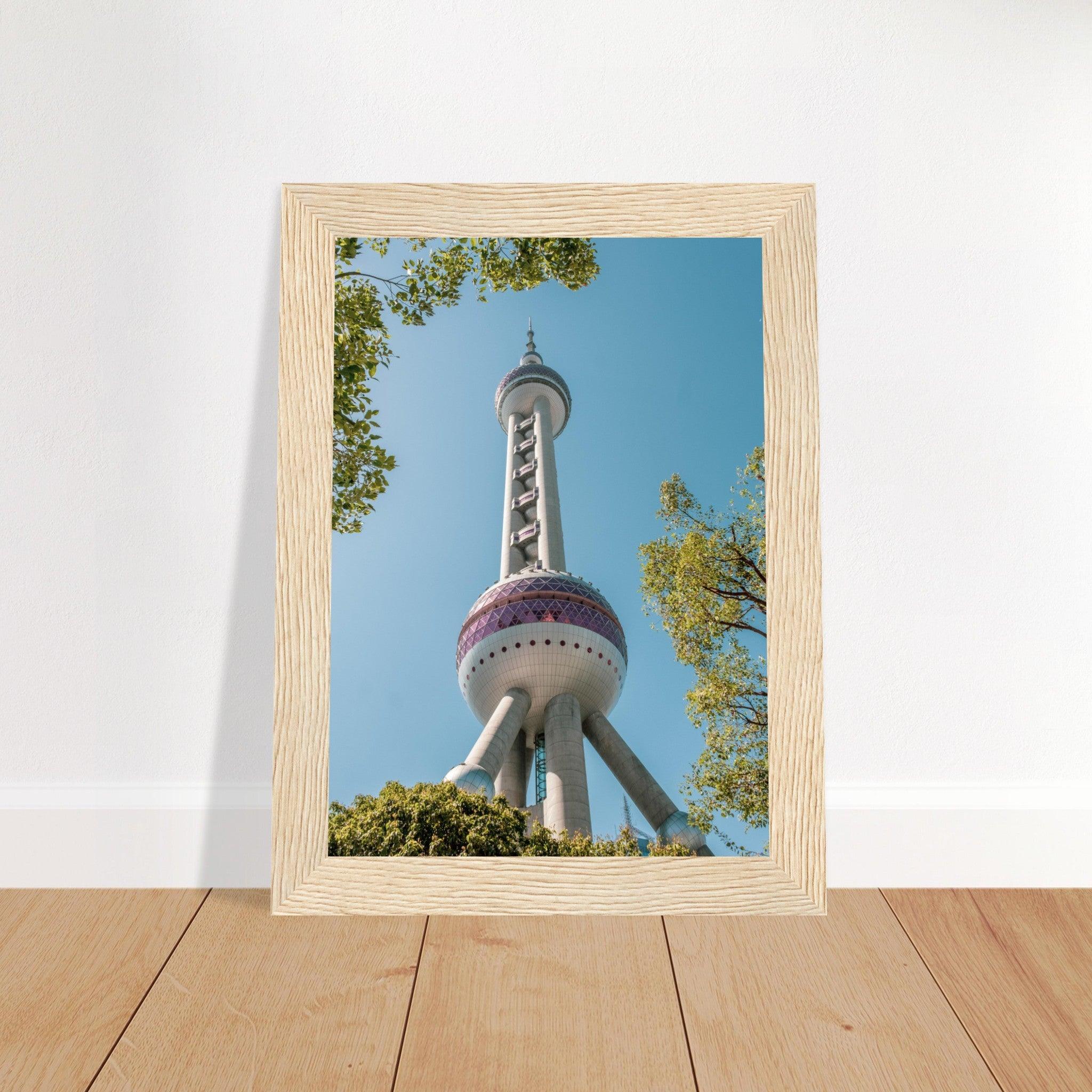 Oriental Pearl Tower - Printree.ch Architektur, Aussichtsplattform, China, Fernsehturm, futuristisch, Kopenhagen, Kultur, moderne Architektur, Oriental Pearl Tower, Shanghai, Skyline, Stadt, Stadtbild, Touristenattraktion, unsplash, Wahrzeichen