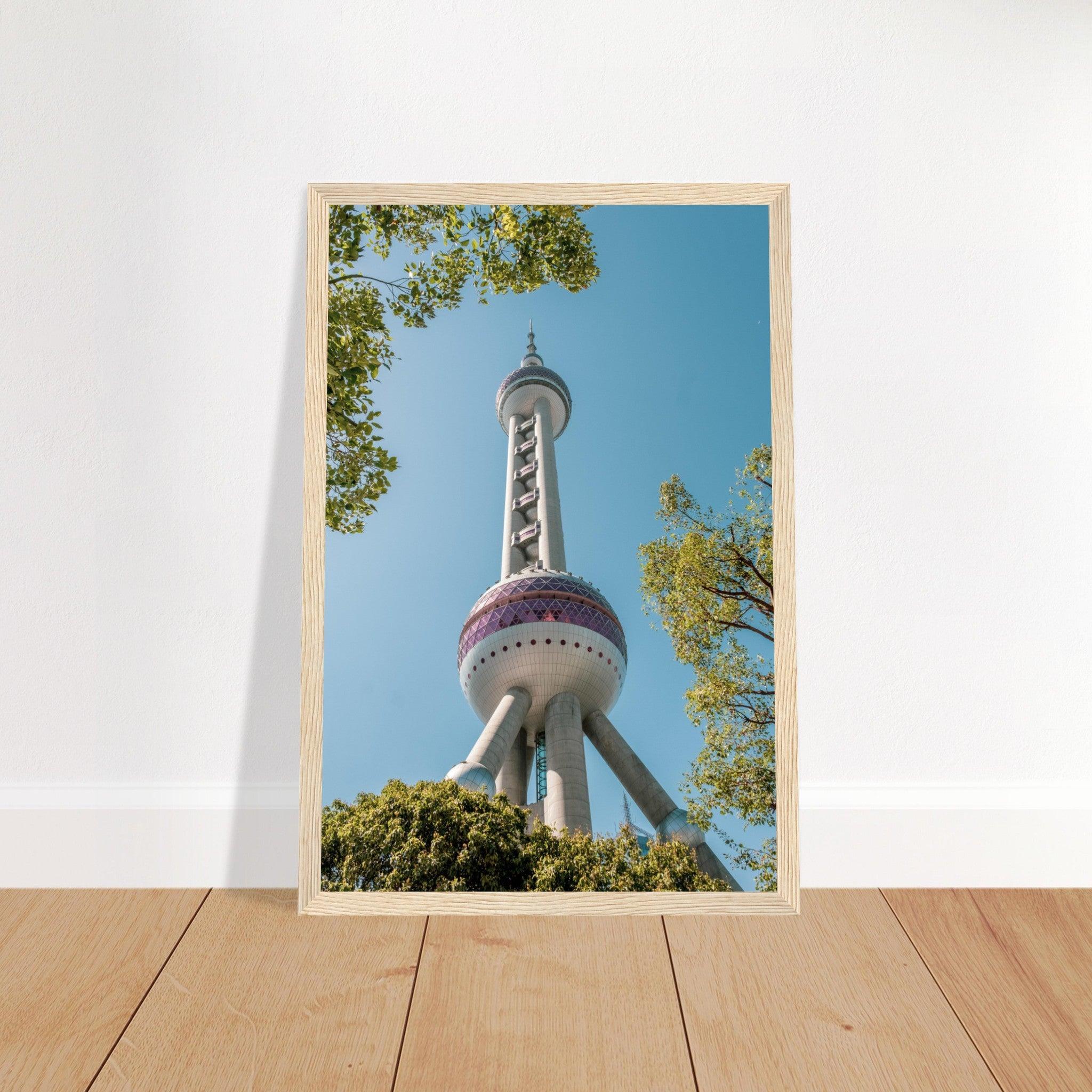 Oriental Pearl Tower - Printree.ch Architektur, Aussichtsplattform, China, Fernsehturm, futuristisch, Kopenhagen, Kultur, moderne Architektur, Oriental Pearl Tower, Shanghai, Skyline, Stadt, Stadtbild, Touristenattraktion, unsplash, Wahrzeichen