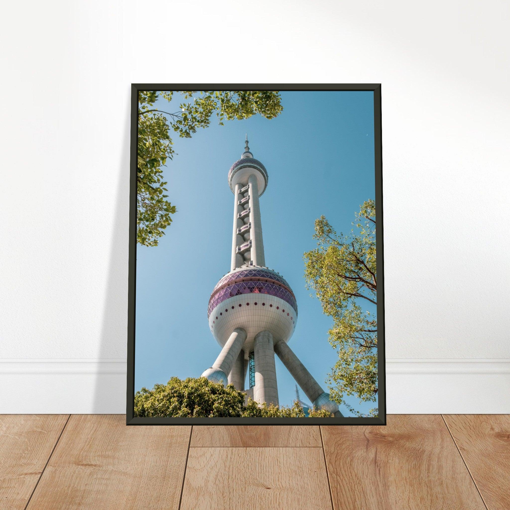 Oriental Pearl Tower - Printree.ch Architektur, Aussichtsplattform, China, Fernsehturm, futuristisch, Kopenhagen, Kultur, moderne Architektur, Oriental Pearl Tower, Shanghai, Skyline, Stadt, Stadtbild, Touristenattraktion, unsplash, Wahrzeichen