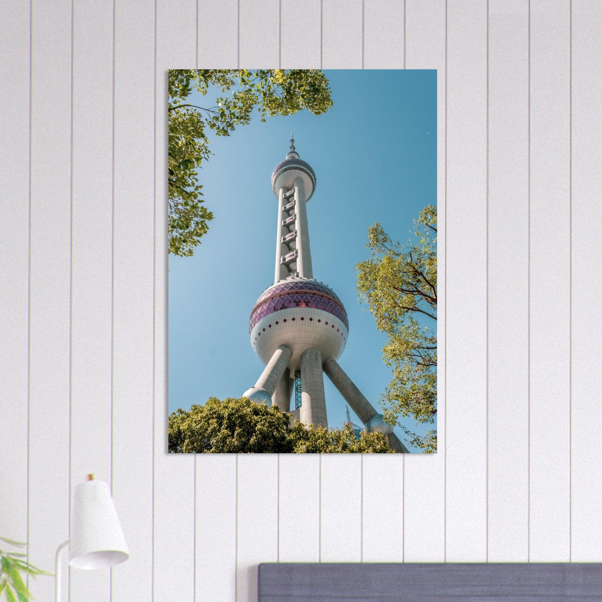 Oriental Pearl Tower - Printree.ch Architektur, Aussichtsplattform, China, Fernsehturm, futuristisch, Kopenhagen, Kultur, moderne Architektur, Oriental Pearl Tower, Shanghai, Skyline, Stadt, Stadtbild, Touristenattraktion, unsplash, Wahrzeichen