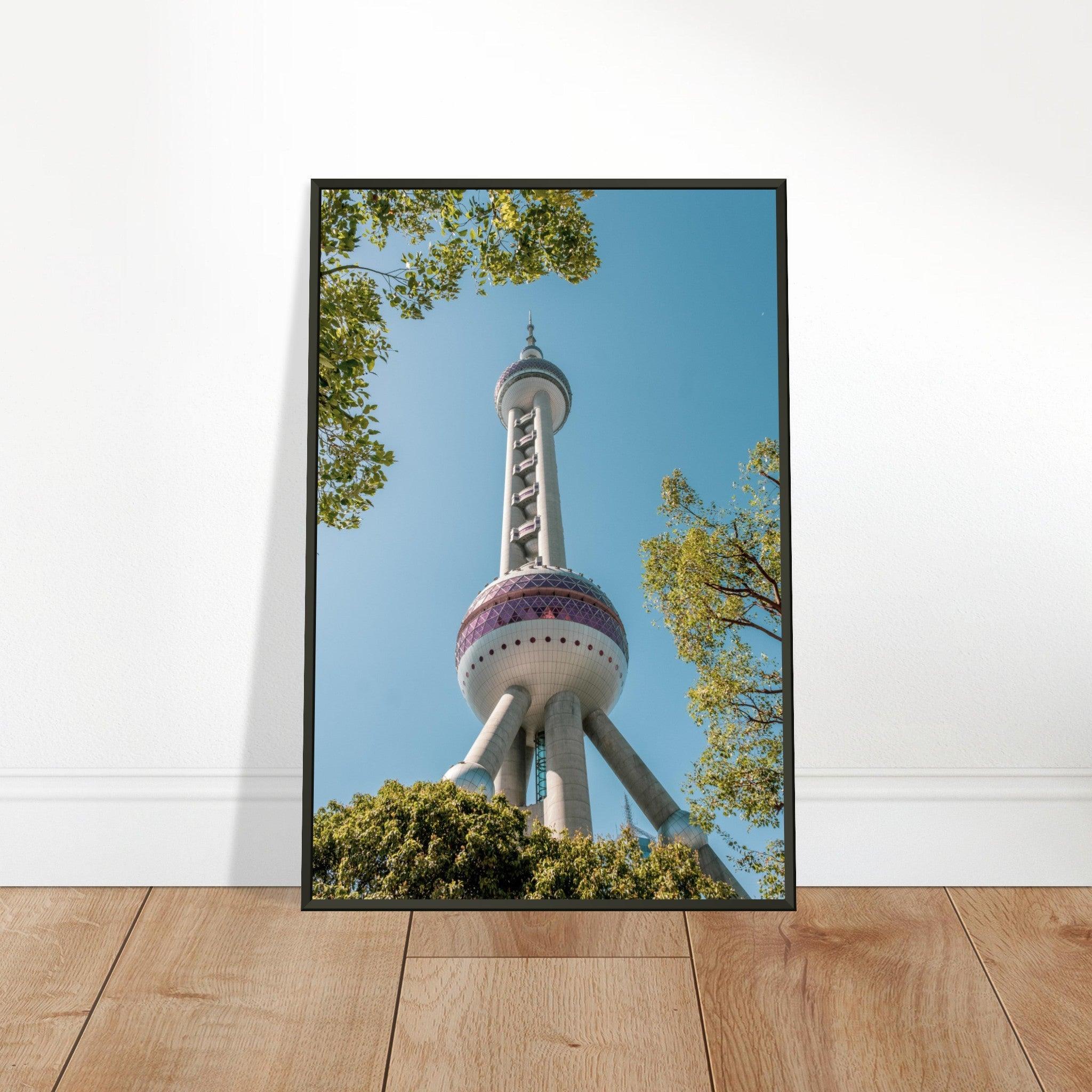 Oriental Pearl Tower - Printree.ch Architektur, Aussichtsplattform, China, Fernsehturm, futuristisch, Kopenhagen, Kultur, moderne Architektur, Oriental Pearl Tower, Shanghai, Skyline, Stadt, Stadtbild, Touristenattraktion, unsplash, Wahrzeichen