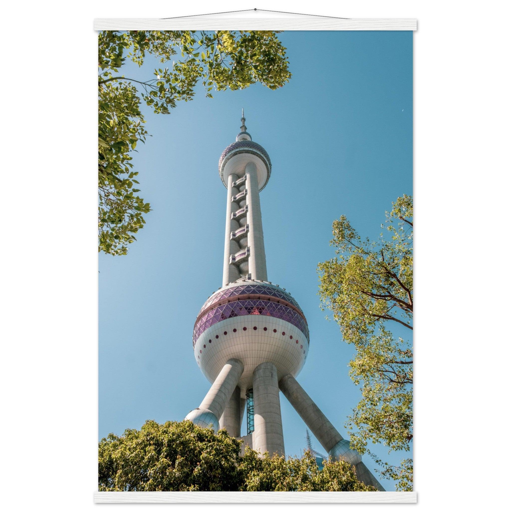 Oriental Pearl Tower - Printree.ch Architektur, Aussichtsplattform, China, Fernsehturm, futuristisch, Kopenhagen, Kultur, moderne Architektur, Oriental Pearl Tower, Shanghai, Skyline, Stadt, Stadtbild, Touristenattraktion, unsplash, Wahrzeichen