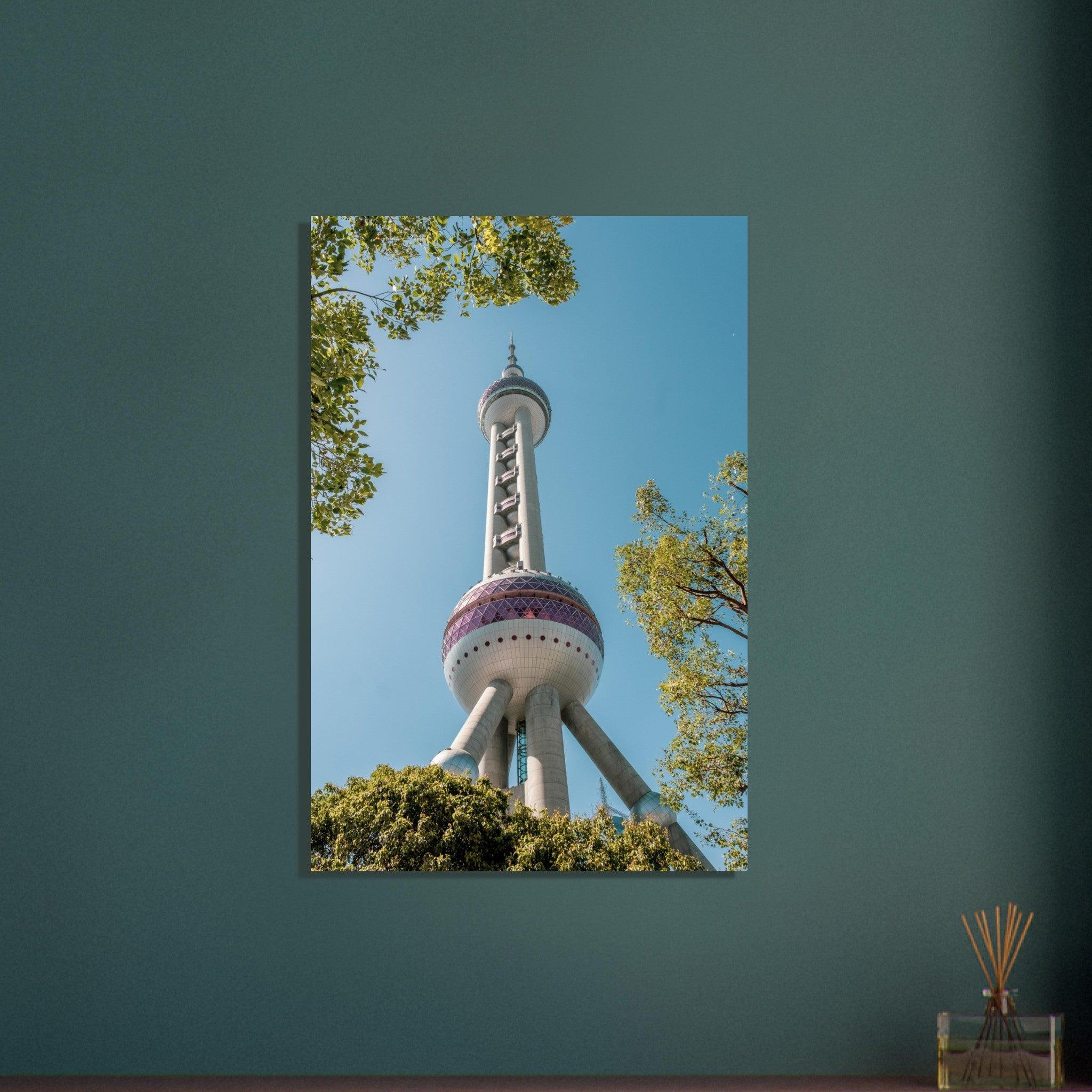 Oriental Pearl Tower - Printree.ch Architektur, Aussichtsplattform, China, Fernsehturm, futuristisch, Kopenhagen, Kultur, moderne Architektur, Oriental Pearl Tower, Shanghai, Skyline, Stadt, Stadtbild, Touristenattraktion, unsplash, Wahrzeichen