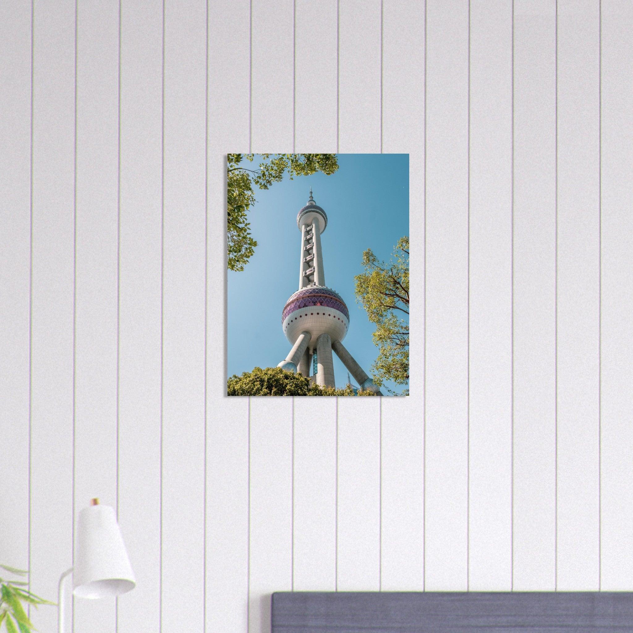 Oriental Pearl Tower - Printree.ch Architektur, Aussichtsplattform, China, Fernsehturm, futuristisch, Kopenhagen, Kultur, moderne Architektur, Oriental Pearl Tower, Shanghai, Skyline, Stadt, Stadtbild, Touristenattraktion, unsplash, Wahrzeichen