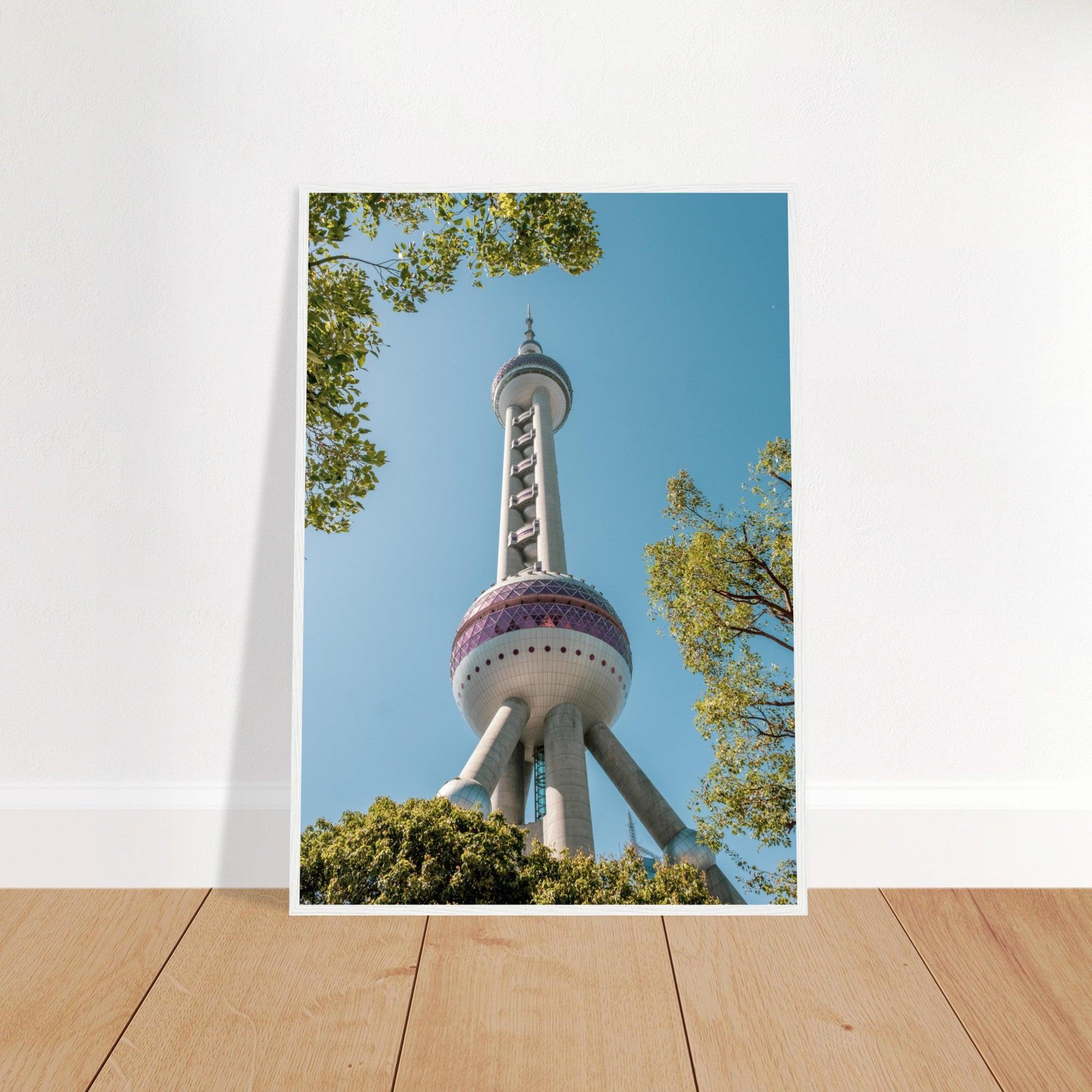 Oriental Pearl Tower - Printree.ch Architektur, Aussichtsplattform, China, Fernsehturm, futuristisch, Kopenhagen, Kultur, moderne Architektur, Oriental Pearl Tower, Shanghai, Skyline, Stadt, Stadtbild, Touristenattraktion, unsplash, Wahrzeichen