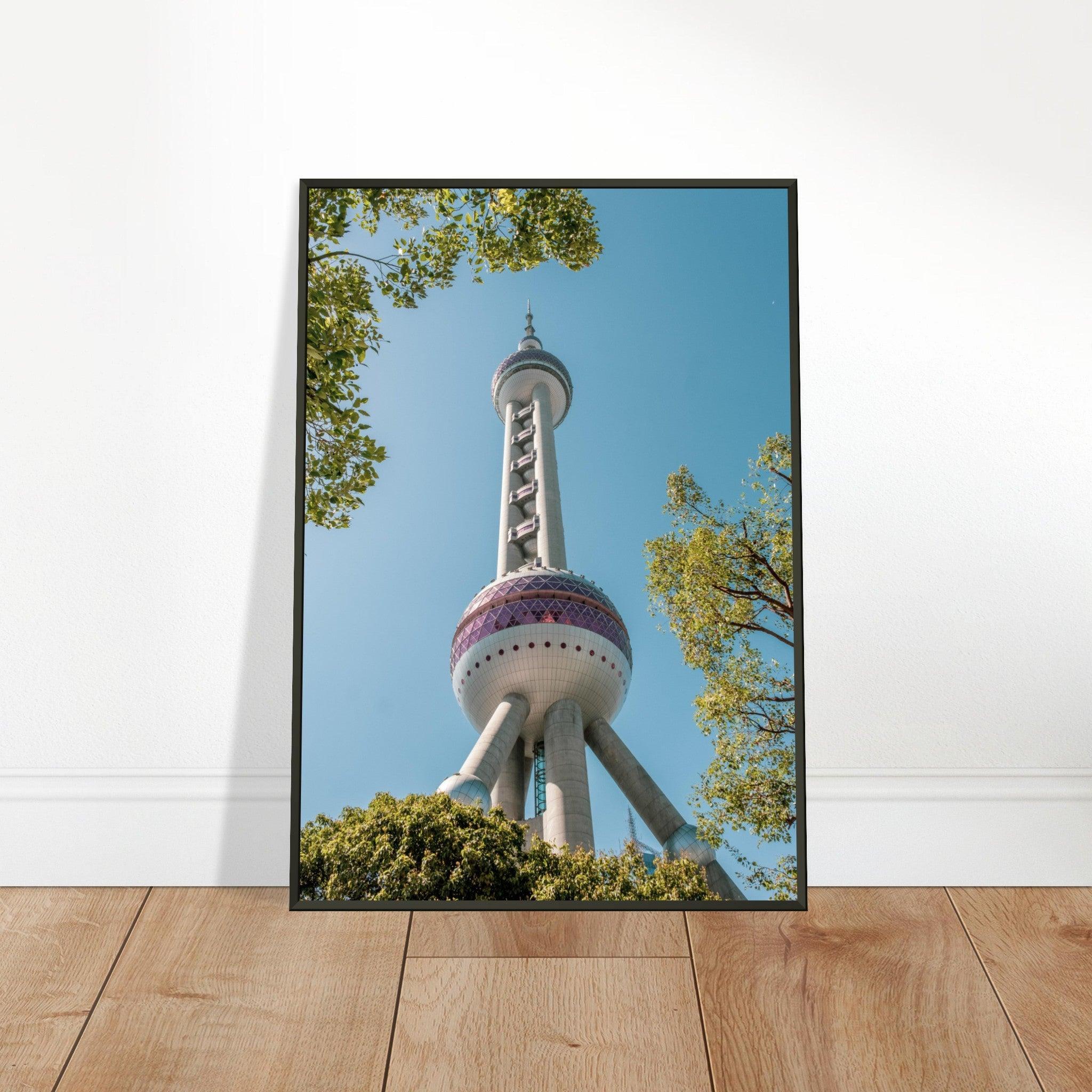 Oriental Pearl Tower - Printree.ch Architektur, Aussichtsplattform, China, Fernsehturm, futuristisch, Kopenhagen, Kultur, moderne Architektur, Oriental Pearl Tower, Shanghai, Skyline, Stadt, Stadtbild, Touristenattraktion, unsplash, Wahrzeichen