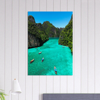 Pi Leh Bay Poster: Tropische Schönheit - Printree.ch Andamanisches Meer, Bootstour, Foto, Fotografie, Inseln, Krabi, Küstenlandschaft, Mueang Krabi Bezirk, Naturschönheit, Pi Leh Bay, Pi Leh Lagoon, Reisen, Thailand, türkisfarbenes Wasser, unsplash