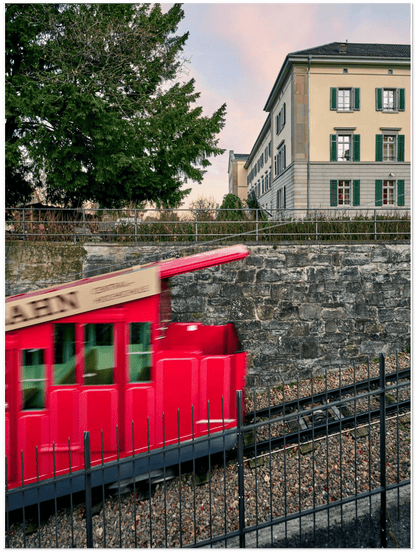 Polybahn - Printree.ch alt, architektur, attraktion, bus, eisenbahn, europa, foto, gebäude, im freien, metall, personenverkehr, polybahn, poster, reise, schweiz, schweizerische eidgenossenschaft, seilbahn, stadt, stadtverkehr, standseilbahn, strasse, städtisch, städtischer transport, tour, tourismus, touristische reise, transit, transport, ubs polybahn, verkehr, wandern, zürich