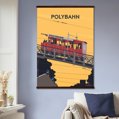 Polybahn - Printree.ch alt, attraktion, eisenbahn, europa, im freien, Localspot, Minimal, Minimalismus, polybahn, schweiz, sehenswürdigkeiten, stadt, stadtbild, strasse, tourismus, transport, ubs polybahn, verkehr, zürich