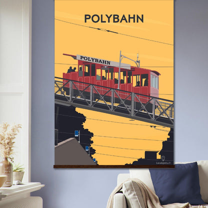 Polybahn - Printree.ch alt, attraktion, eisenbahn, europa, im freien, Localspot, Minimal, Minimalismus, polybahn, schweiz, sehenswürdigkeiten, stadt, stadtbild, strasse, tourismus, transport, ubs polybahn, verkehr, zürich