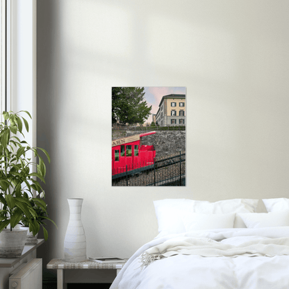 Polybahn - Printree.ch alt, architektur, attraktion, bus, eisenbahn, europa, foto, gebäude, im freien, metall, personenverkehr, polybahn, poster, reise, schweiz, schweizerische eidgenossenschaft, seilbahn, stadt, stadtverkehr, standseilbahn, strasse, städtisch, städtischer transport, tour, tourismus, touristische reise, transit, transport, ubs polybahn, verkehr, wandern, zürich