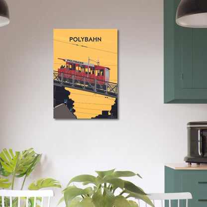 Polybahn - Printree.ch alt, attraktion, eisenbahn, europa, im freien, Localspot, Minimal, Minimalismus, polybahn, schweiz, sehenswürdigkeiten, stadt, stadtbild, strasse, tourismus, transport, ubs polybahn, verkehr, zürich