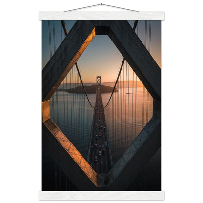 Poster "Stadtbrücke San Francisco - Oakland" - Printree.ch Architektur, Bay Bridge, Brücke, Foto, Fotografie, Kalifornien, Küste, Oakland, Reisen, San Francisco, Stadtbild, unsplash, USA, Verbindung, Verkehr, Wahrzeichen, Überquerung