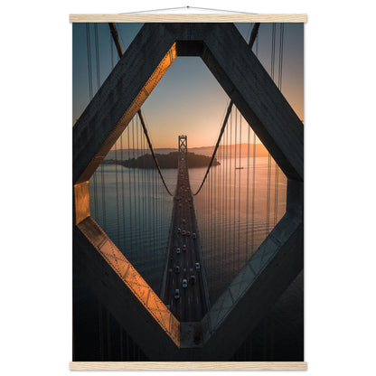 Poster "Stadtbrücke San Francisco - Oakland" - Printree.ch Architektur, Bay Bridge, Brücke, Foto, Fotografie, Kalifornien, Küste, Oakland, Reisen, San Francisco, Stadtbild, unsplash, USA, Verbindung, Verkehr, Wahrzeichen, Überquerung