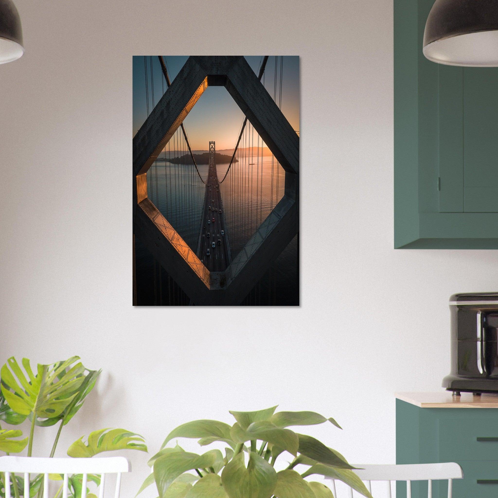 Poster "Stadtbrücke San Francisco - Oakland" - Printree.ch Architektur, Bay Bridge, Brücke, Foto, Fotografie, Kalifornien, Küste, Oakland, Reisen, San Francisco, Stadtbild, unsplash, USA, Verbindung, Verkehr, Wahrzeichen, Überquerung