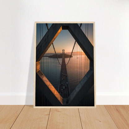 Poster "Stadtbrücke San Francisco - Oakland" - Printree.ch Architektur, Bay Bridge, Brücke, Foto, Fotografie, Kalifornien, Küste, Oakland, Reisen, San Francisco, Stadtbild, unsplash, USA, Verbindung, Verkehr, Wahrzeichen, Überquerung