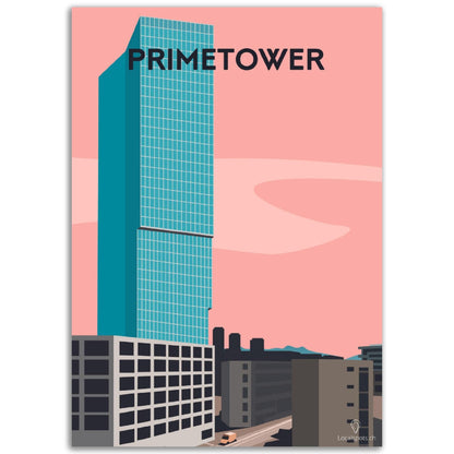 Primetower - Printree.ch alt, blau, blick, europa, europäisch, Localspot, Minimal, Minimalismus, reise, schweiz, stadt, stadtbild, tourismus, tourist, urban, wahrzeichen, zürich