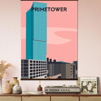 Primetower - Printree.ch alt, blau, blick, europa, europäisch, Localspot, Minimal, Minimalismus, reise, schweiz, stadt, stadtbild, tourismus, tourist, urban, wahrzeichen, zürich