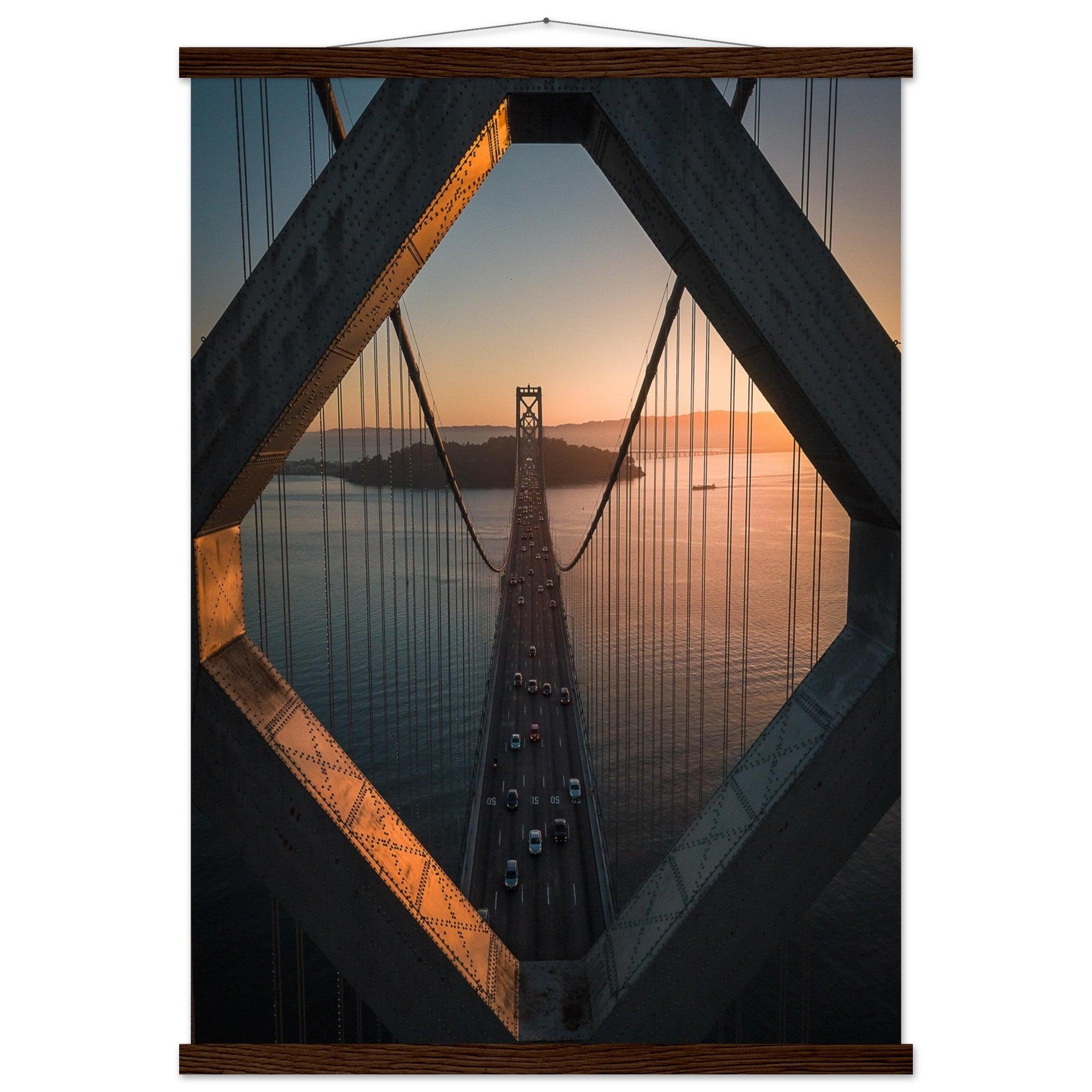 San Francisco - Oakland Bay Bridge - Printree.ch Architektur, Bay Bridge, Brücke, Foto, Fotografie, Kalifornien, Küste, Oakland, Reisen, San Francisco, Stadtbild, unsplash, USA, Verbindung, Verkehr, Wahrzeichen, Überquerung