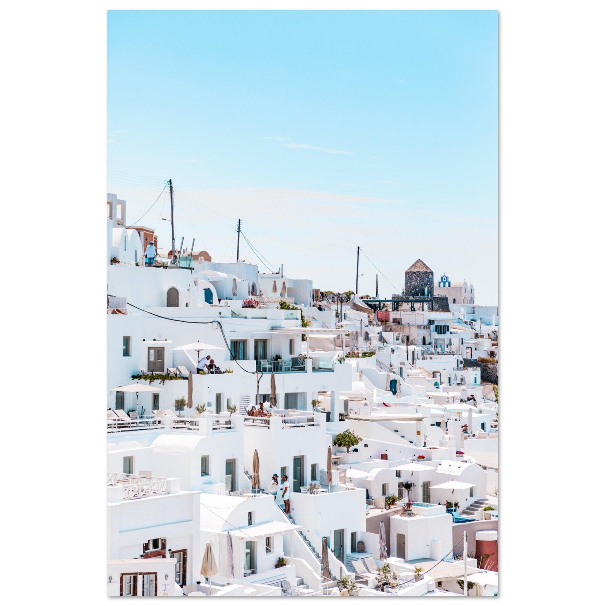 Santorini Schönheitsposter - Printree.ch Caldera, Foto, Fotografie, Griechenland, Insel, Kykladen, Oia, Reisen, Santorini, Sonnenuntergang, unsplash, Urlaub, Vulkan, weiße Häuser, Ägäis