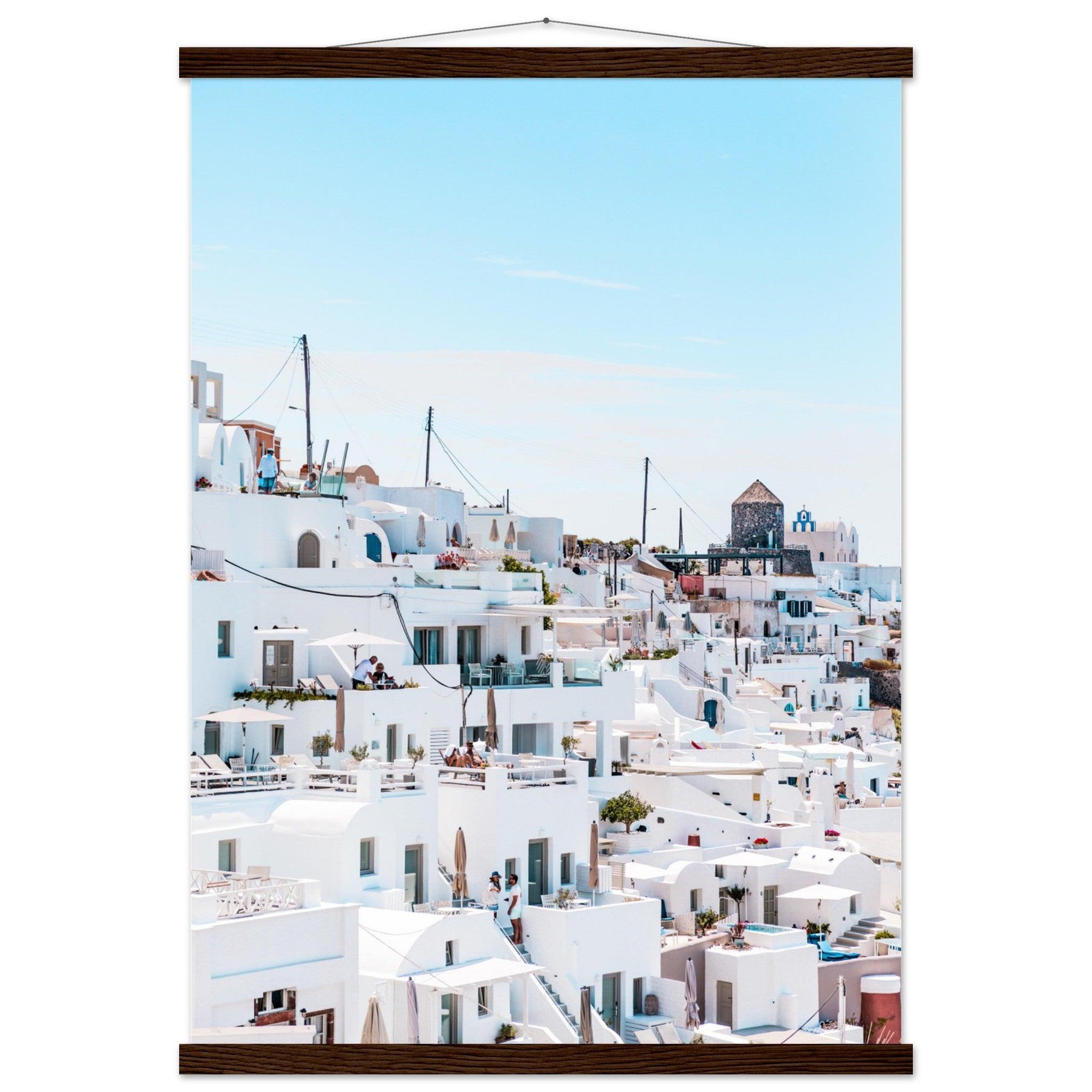 Santorini Schönheitsposter - Printree.ch Caldera, Foto, Fotografie, Griechenland, Insel, Kykladen, Oia, Reisen, Santorini, Sonnenuntergang, unsplash, Urlaub, Vulkan, weiße Häuser, Ägäis