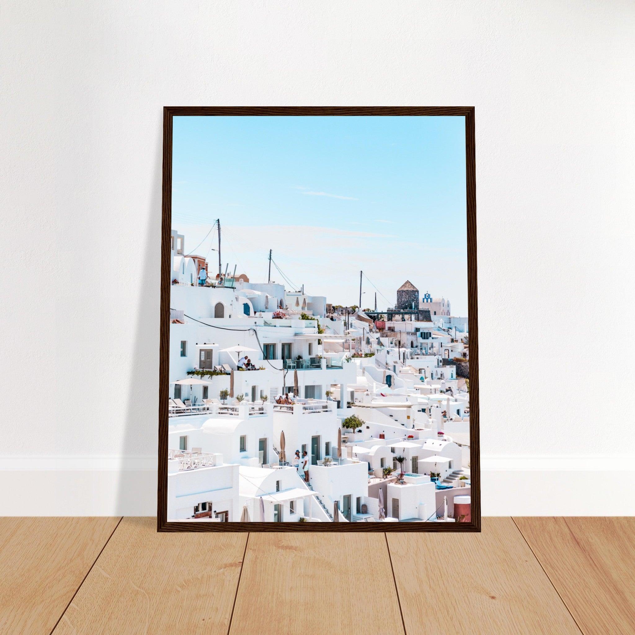 Santorini Schönheitsposter - Printree.ch Caldera, Foto, Fotografie, Griechenland, Insel, Kykladen, Oia, Reisen, Santorini, Sonnenuntergang, unsplash, Urlaub, Vulkan, weiße Häuser, Ägäis