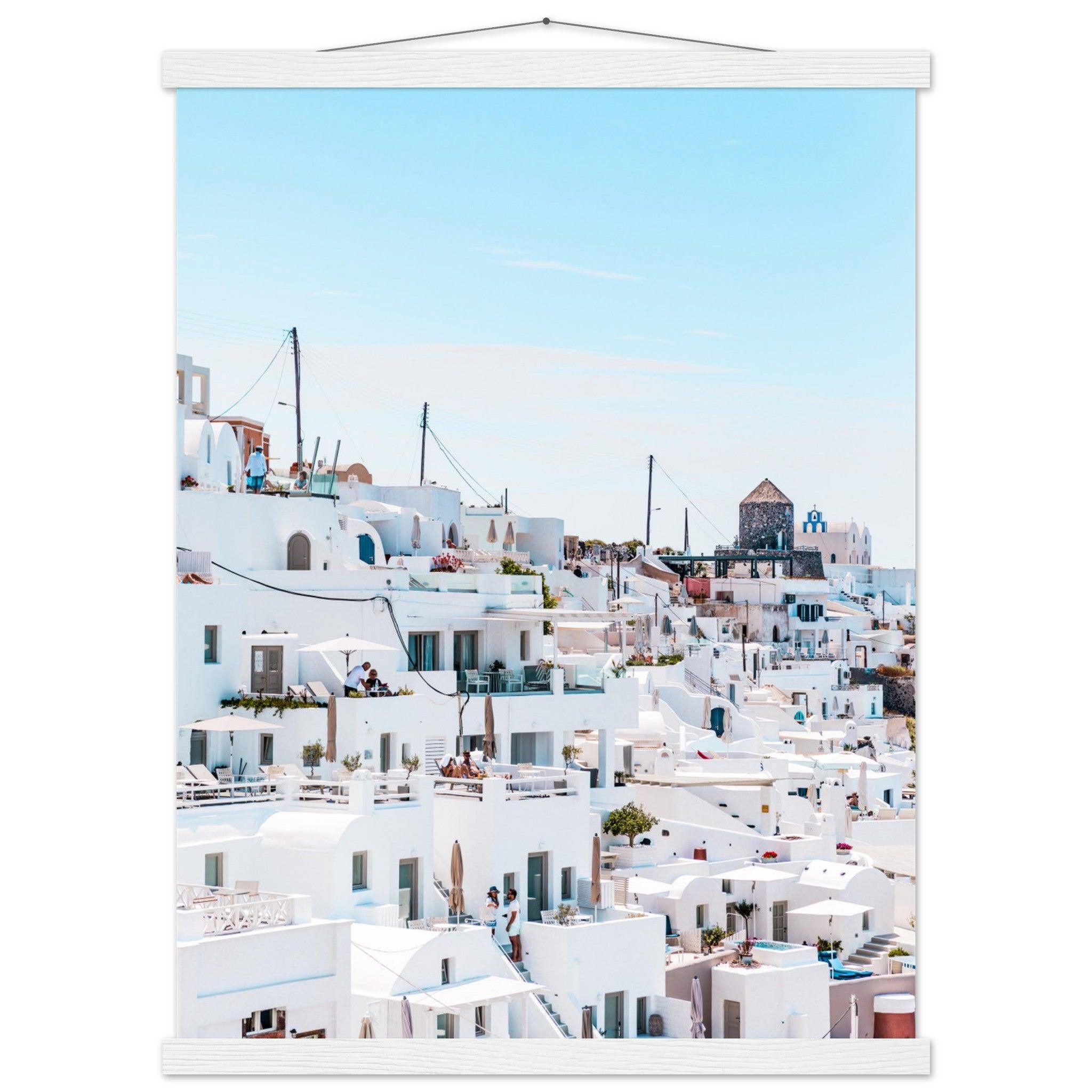 Santorini Schönheitsposter - Printree.ch Caldera, Foto, Fotografie, Griechenland, Insel, Kykladen, Oia, Reisen, Santorini, Sonnenuntergang, unsplash, Urlaub, Vulkan, weiße Häuser, Ägäis