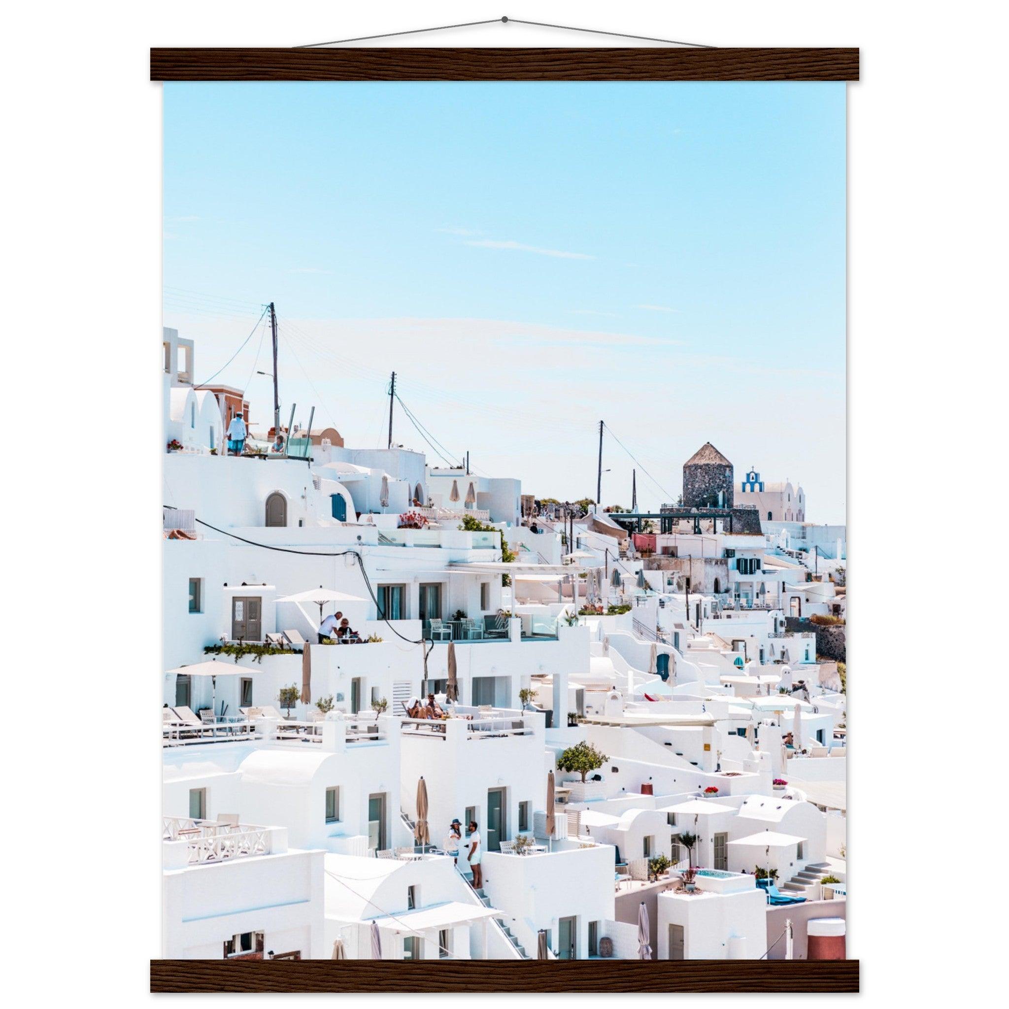 Santorini Schönheitsposter - Printree.ch Caldera, Foto, Fotografie, Griechenland, Insel, Kykladen, Oia, Reisen, Santorini, Sonnenuntergang, unsplash, Urlaub, Vulkan, weiße Häuser, Ägäis