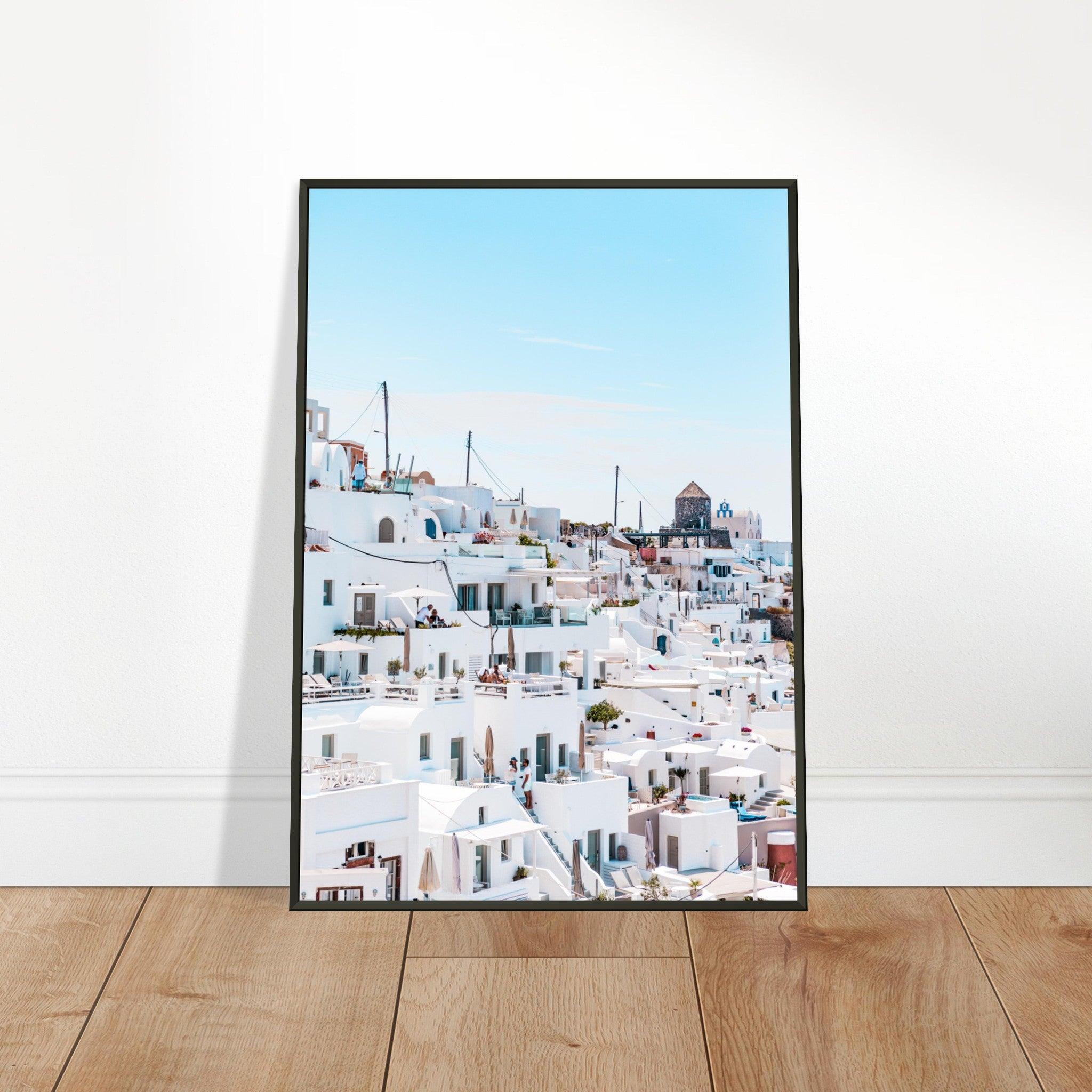 Santorini Schönheitsposter - Printree.ch Caldera, Foto, Fotografie, Griechenland, Insel, Kykladen, Oia, Reisen, Santorini, Sonnenuntergang, unsplash, Urlaub, Vulkan, weiße Häuser, Ägäis