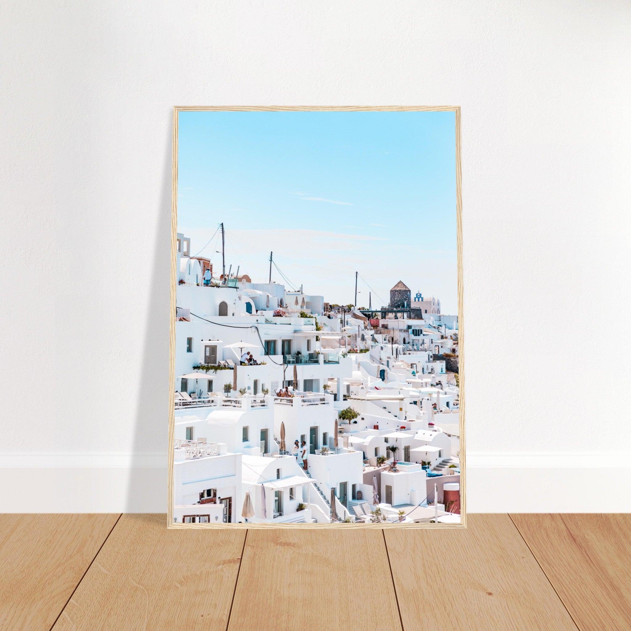 Santorini Schönheitsposter - Printree.ch Caldera, Foto, Fotografie, Griechenland, Insel, Kykladen, Oia, Reisen, Santorini, Sonnenuntergang, unsplash, Urlaub, Vulkan, weiße Häuser, Ägäis